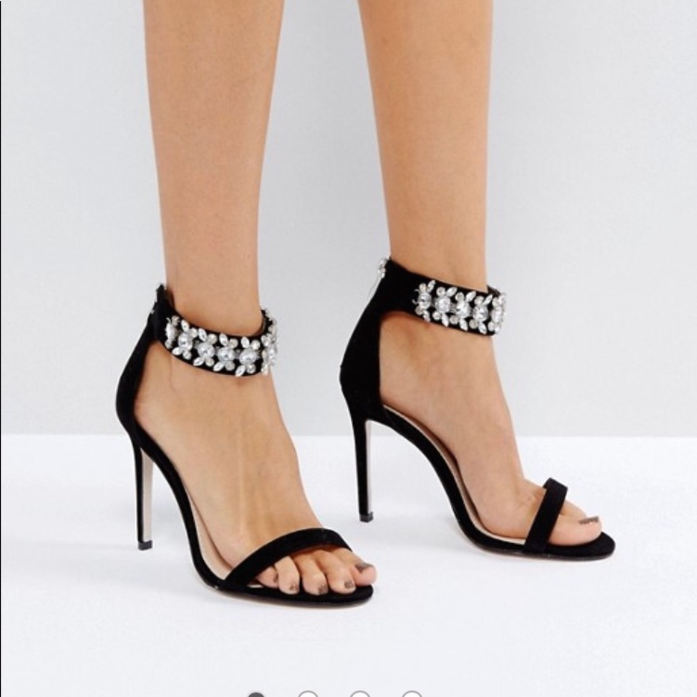 SOLD Prettylittlething jeweled heels